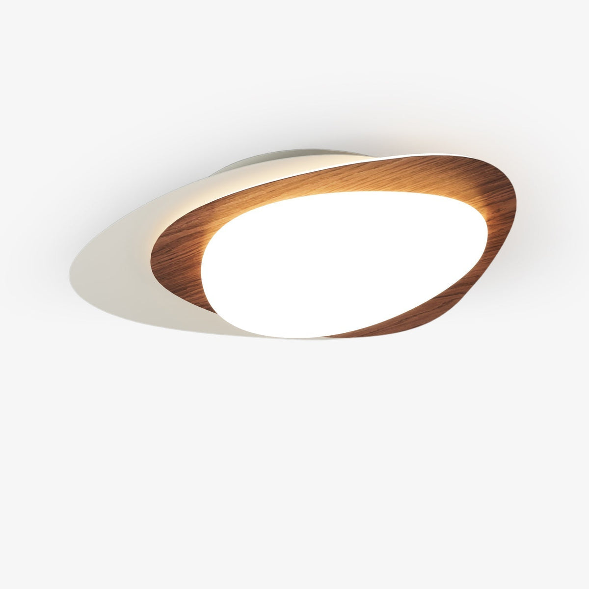 Fuji plafoniera Grana di Noce organica LED