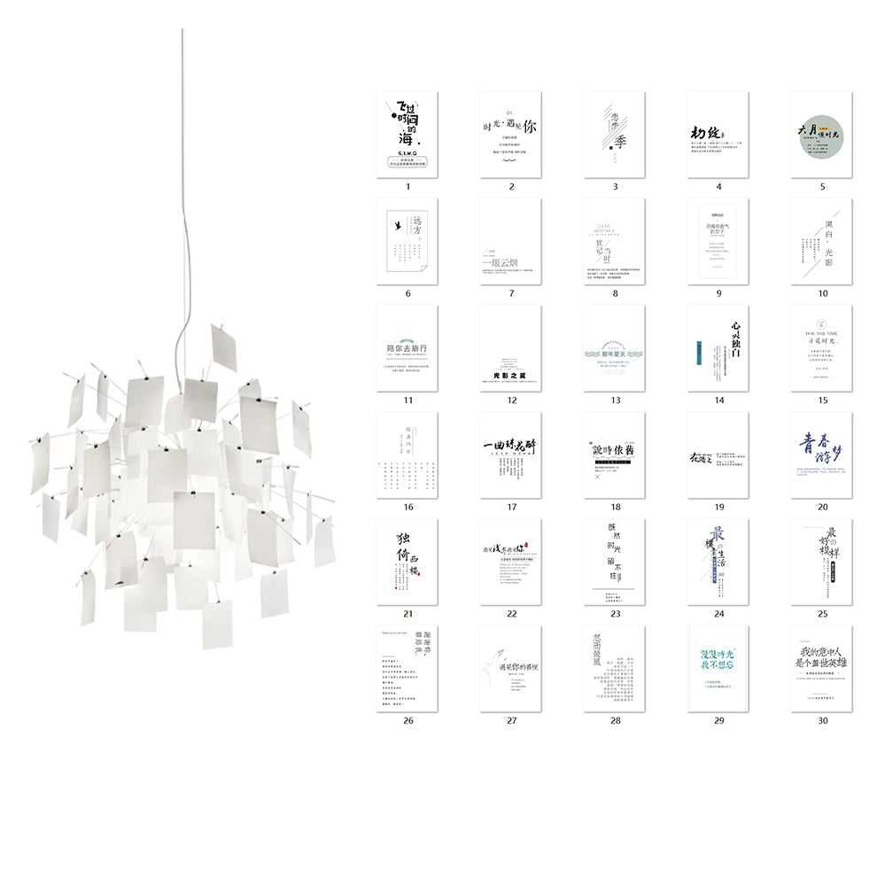 Ortheen Lux Lampadario Carta Creatività Individuale - Relic Pieces