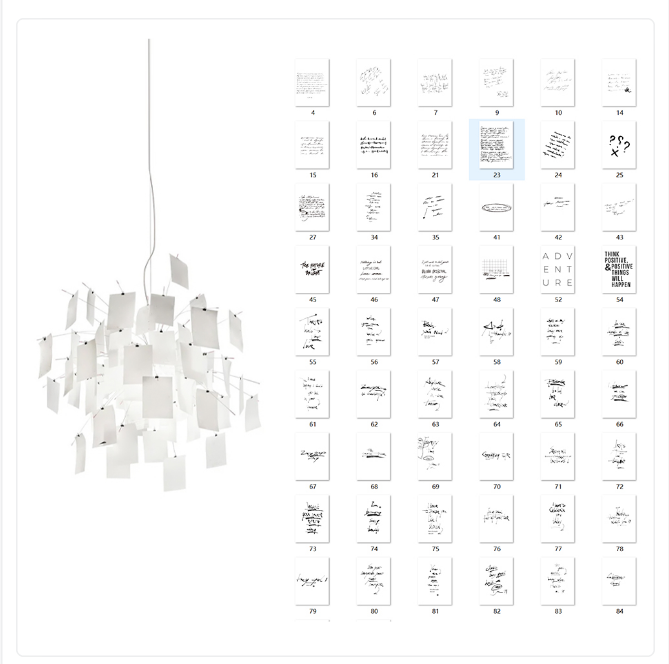 Ortheen Lux Lampadario Carta Creatività Individuale - Relic Pieces