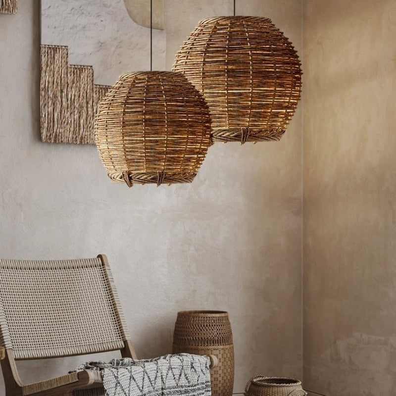 Ritta Retrò Lampadari Lampada LED Legno Soggiorno/Ristorante