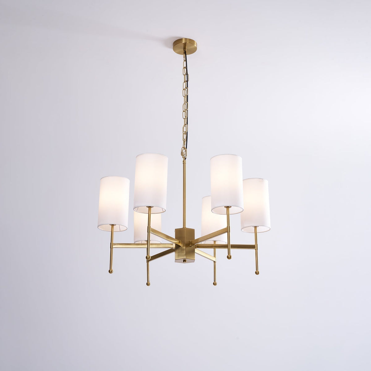 Ulcarisra lampadario in ottone e tessuto vintage Tradizionale
