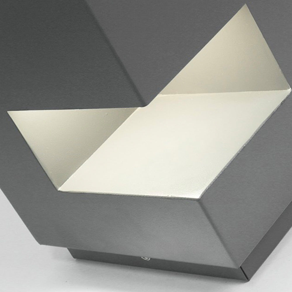 Ray Minimalista Quadrato Solare Metallo Lampade da Esterno Nero