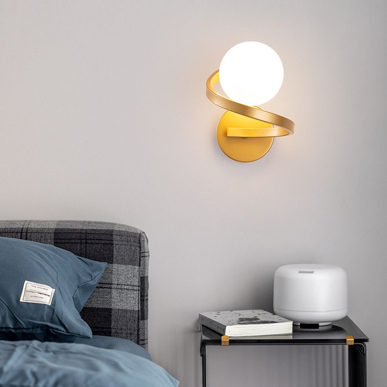 Arisha Design LED Girare Applique Metallo Vetro Impermeabile Nero/Oro Specchio Bagno/Soggiorno/Camera da Letto