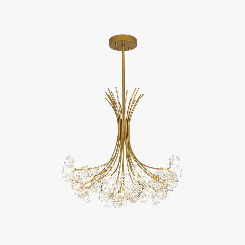 Arisha Moderna Arte Deco Lampada a Sospensione Sputnik Metallo/Acrilico Nero/Oro