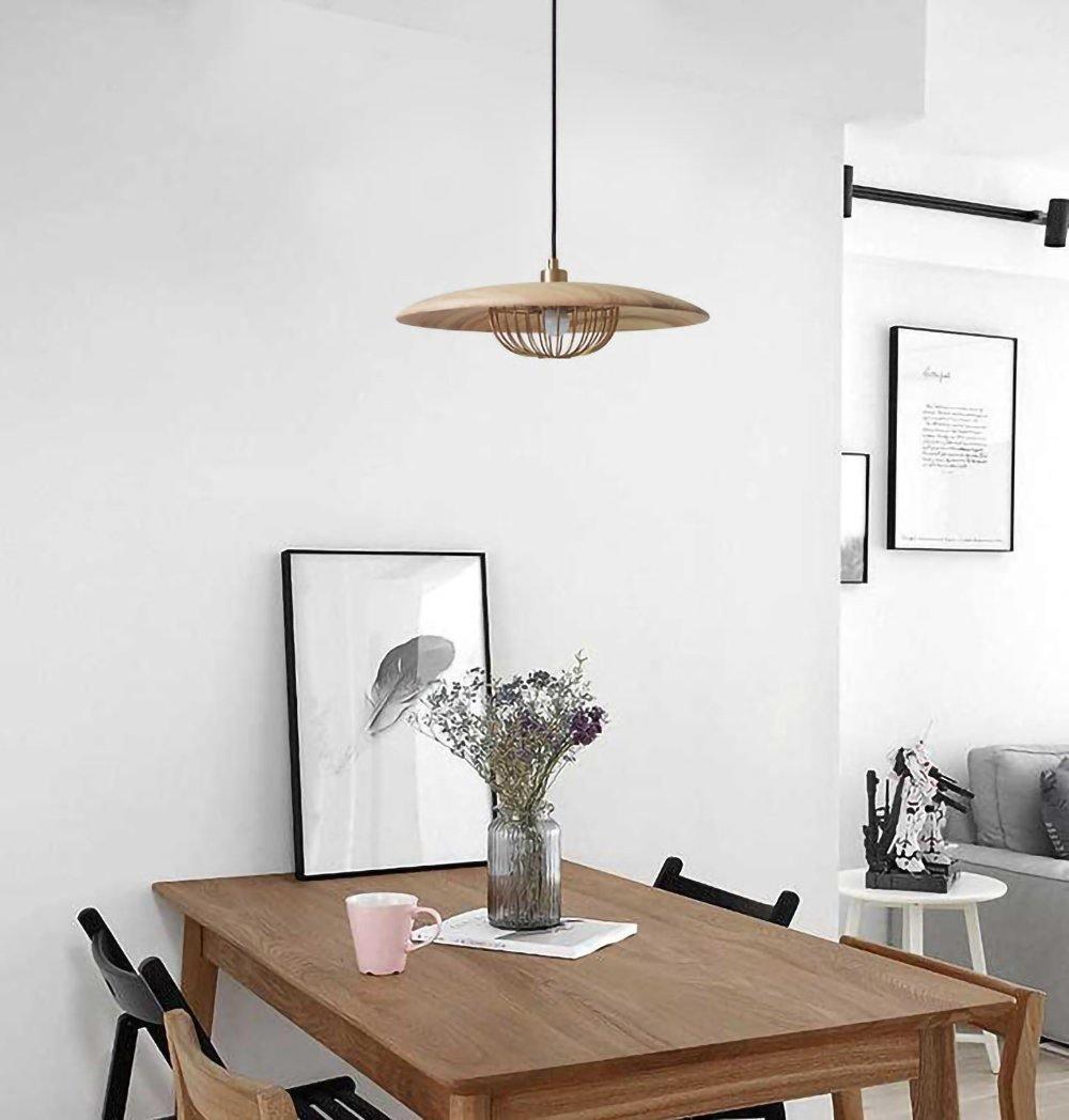Rinoira lampada a sospensione in legno Retro vintage