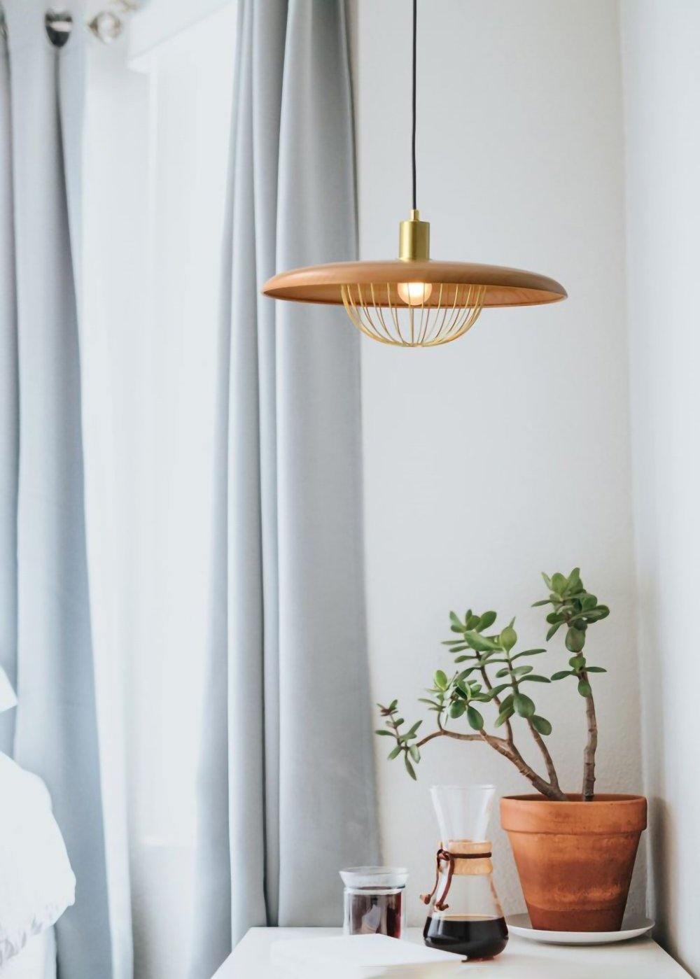 Rinoira lampada a sospensione in legno Retro vintage