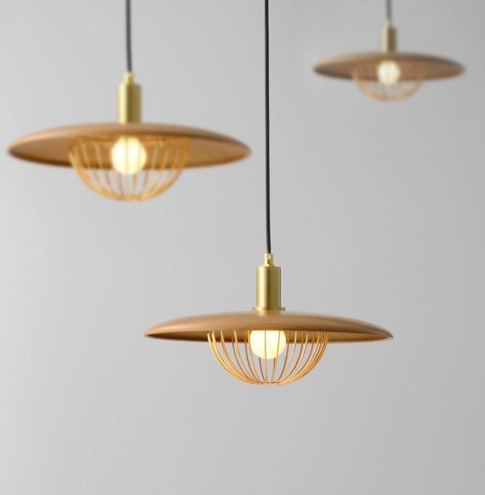 Rinoira lampada a sospensione in legno Retro vintage