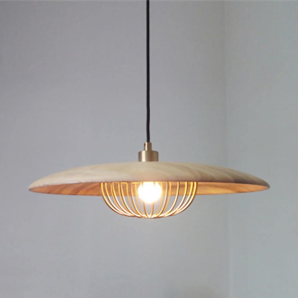 Rinoira lampada a sospensione in legno Retro vintage
