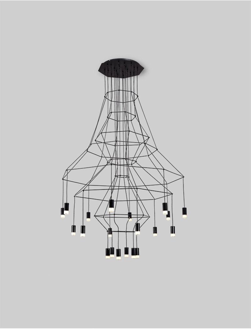 Lustra Lux Lampadario Geometrico in Metallo e Plastica - Relic Pieces