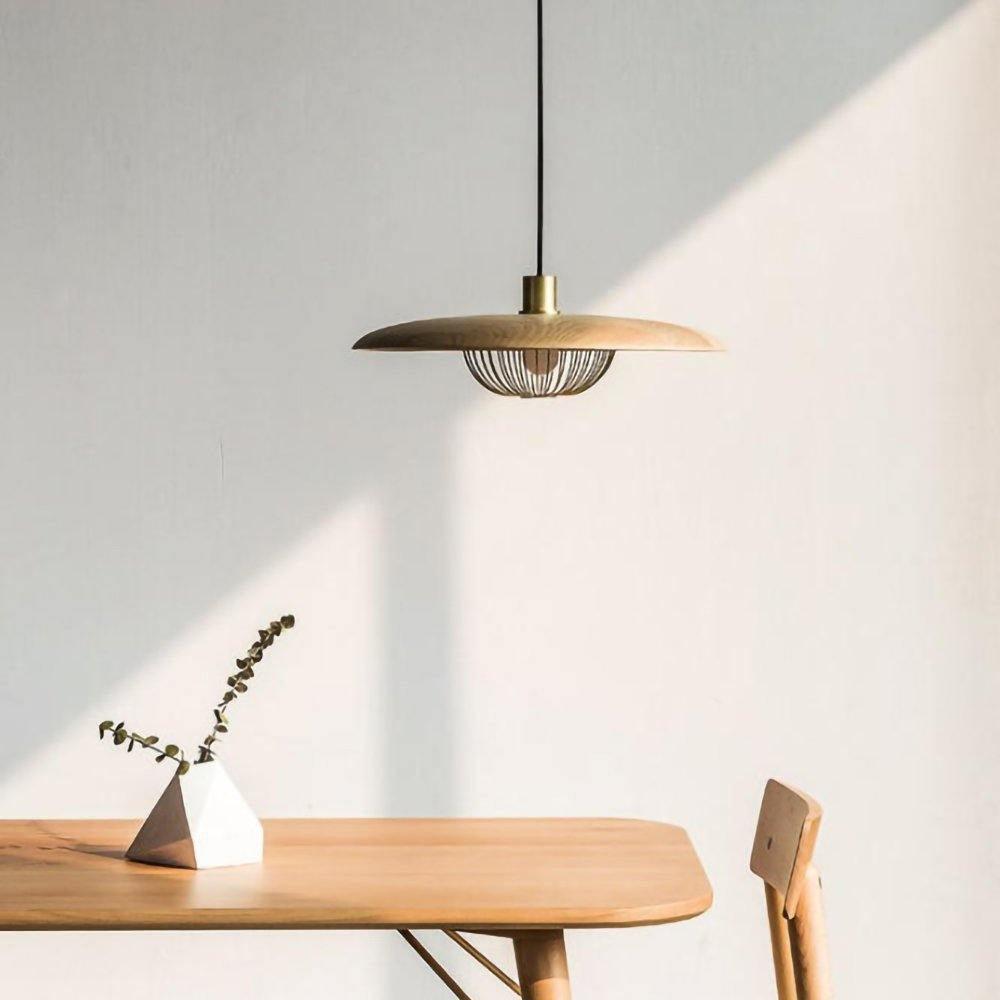 Rinoira lampada a sospensione in legno Retro vintage