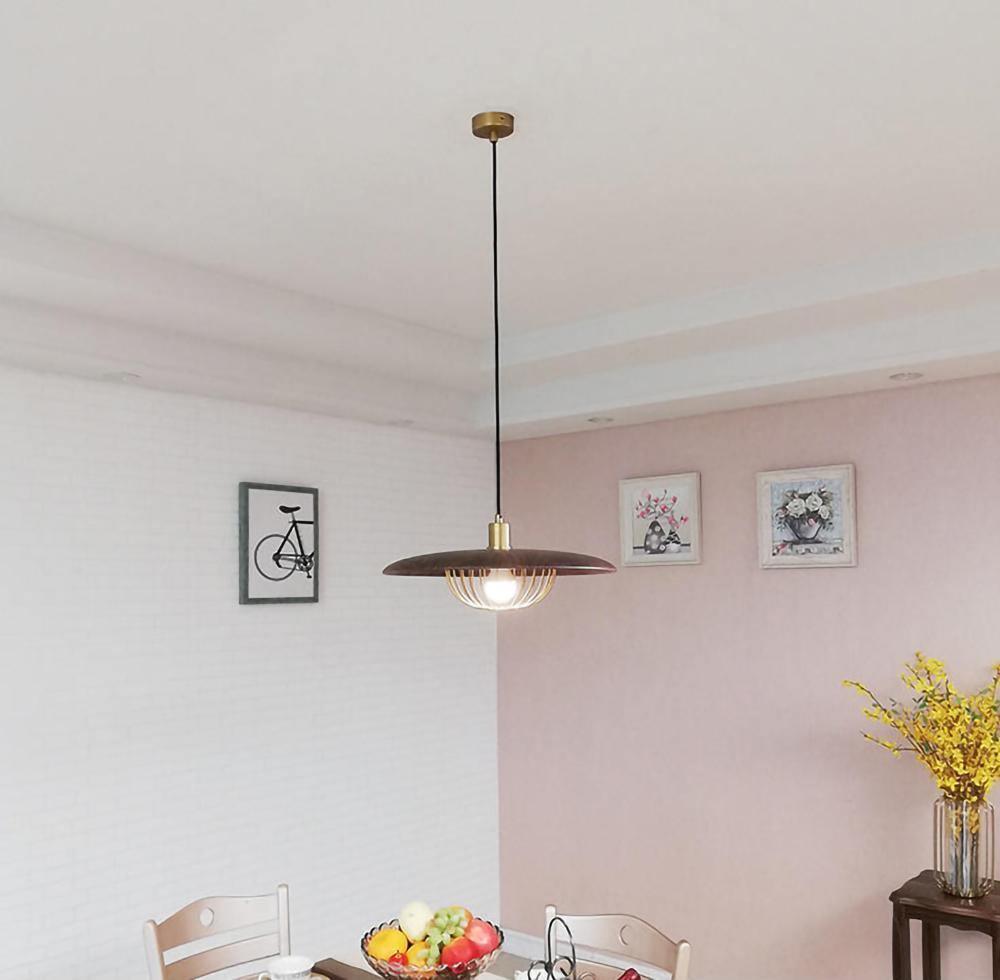 Rinoira lampada a sospensione in legno Retro vintage