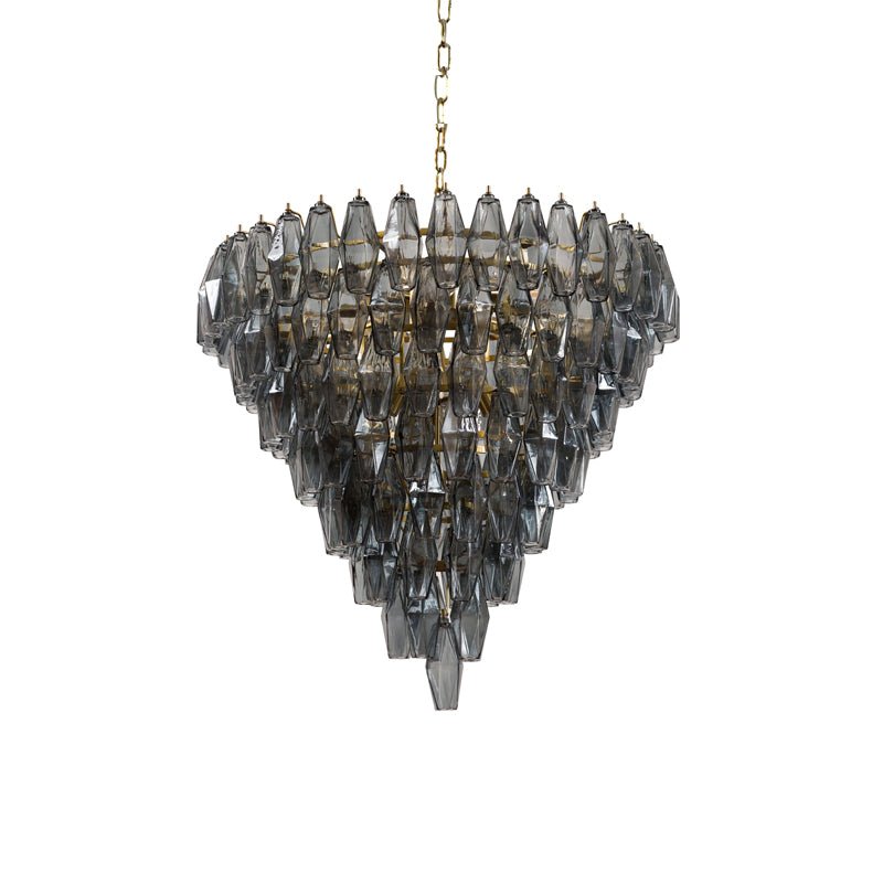 Eirenora lampadario vetro Rosa Multifaccettato a Strati vintage