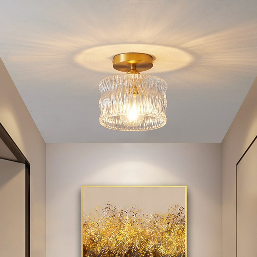 Arisha Lusso Plafoniere Transparente Metallo Vetro Corridoio