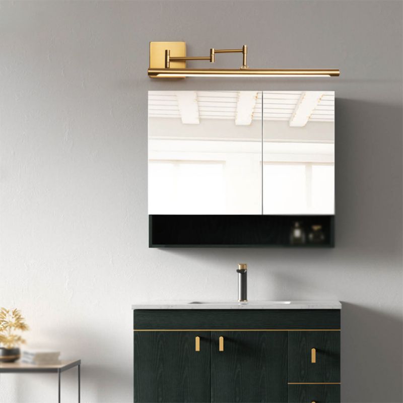 Arisha Moderno Classico LED Applique Metallo Oro Specchio Bagno