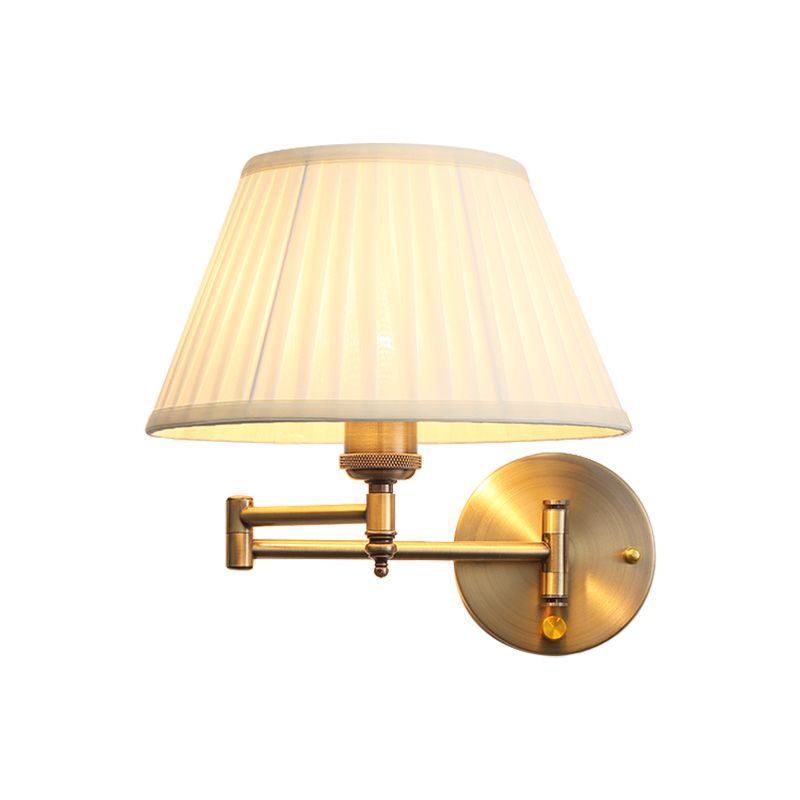 Arisha Applique vintage,Tessuto Plissettato Regolabile,Bianco/Beige,Camera da Letto