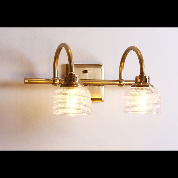 Silva Vintage Piccolo LED Applique Metallo Vetro Soggiorno/Camera da Letto/Bagno