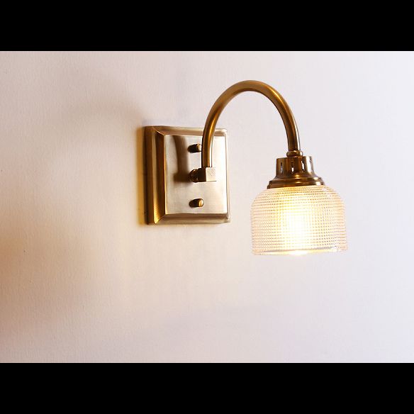 Silva Vintage Piccolo LED Applique Metallo Vetro Soggiorno/Camera da Letto/Bagno