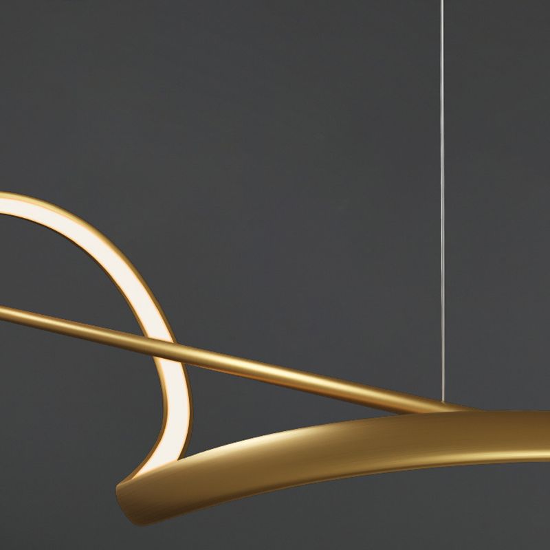 Arisha Lampada a Sospensione Metallo Ottone/Nero Onda Galleria d'Arte Minimalista - Relic Pieces