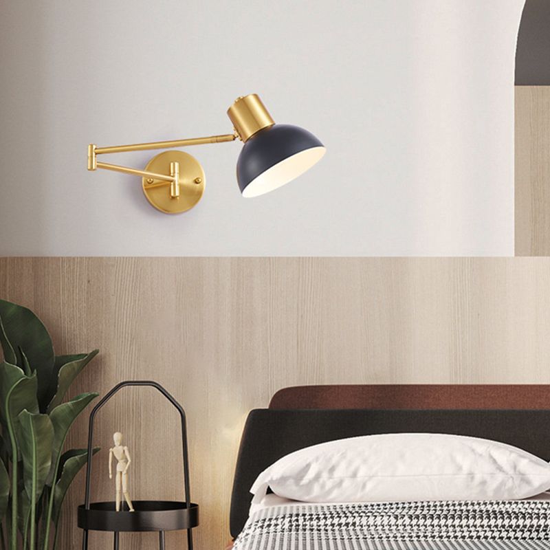 Arisha Moderne Applique Metallo Regolabile Nero Camera da Letto