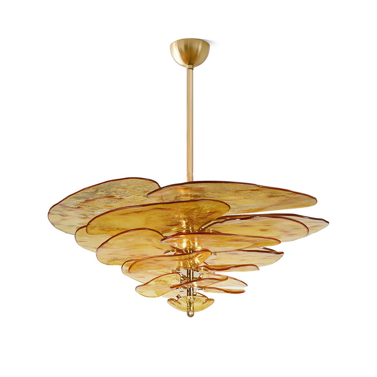 Crivs lampadario Oro vetro Murano petali lusso