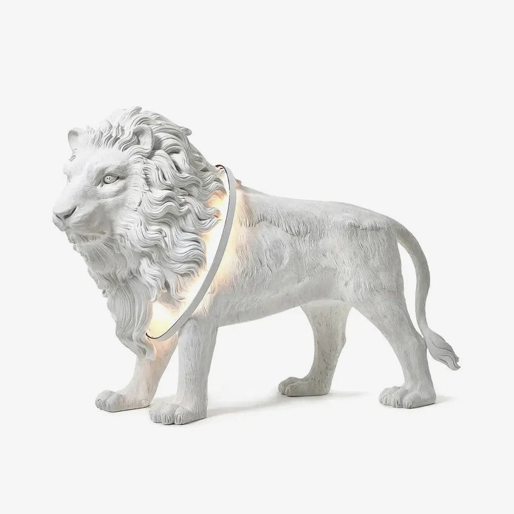 Brynis Lion Sculpture lampada da terra