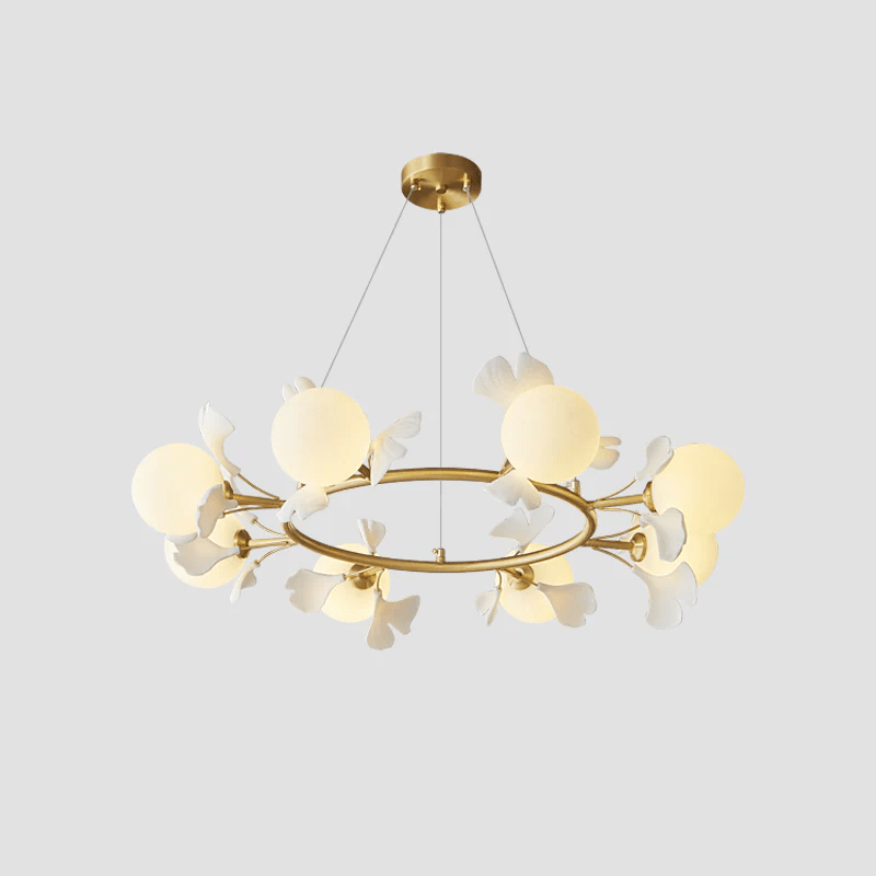 Hunell lampadario in ottone con Motivo Florale floreale