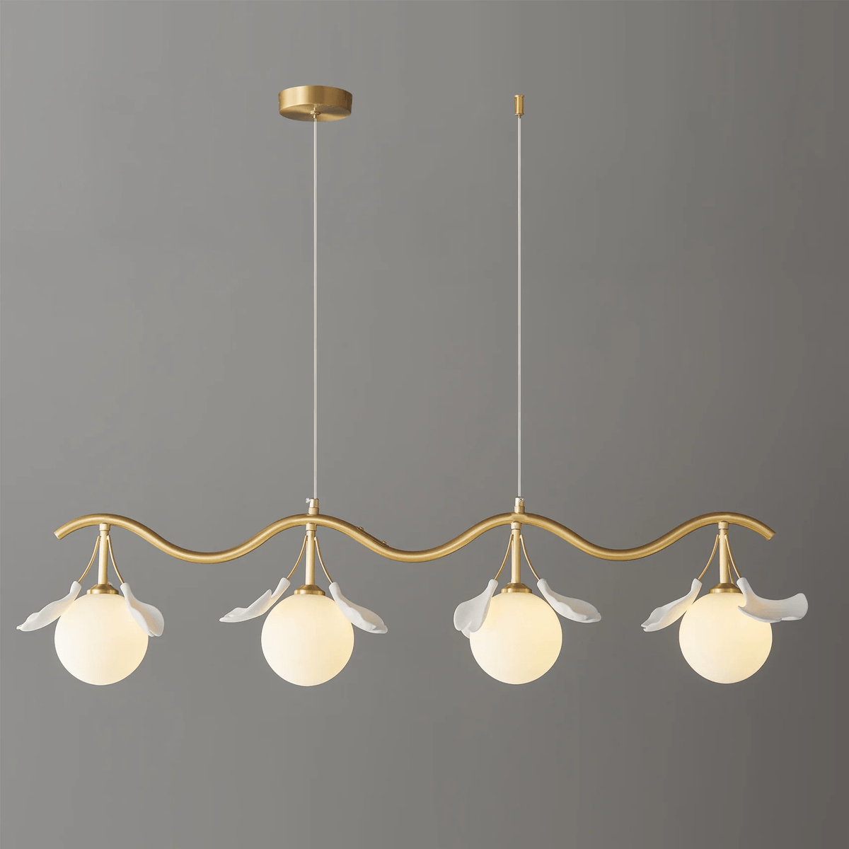 Hunell lampadario in ottone con Motivo Florale floreale