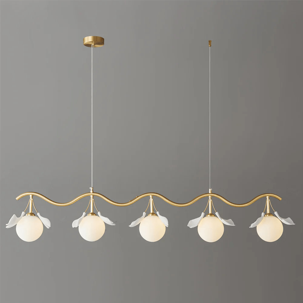 Hunell lampadario in ottone con Motivo Florale floreale