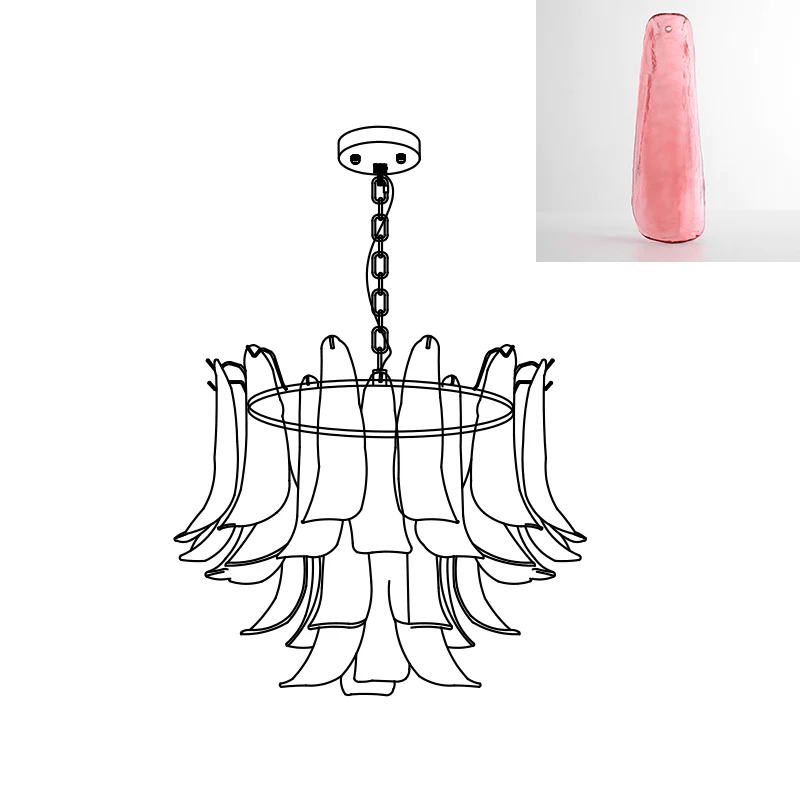 Glyra lampadario ambra Fioritura
