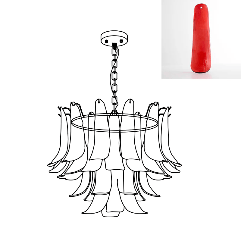 Glyra lampadario ambra Fioritura
