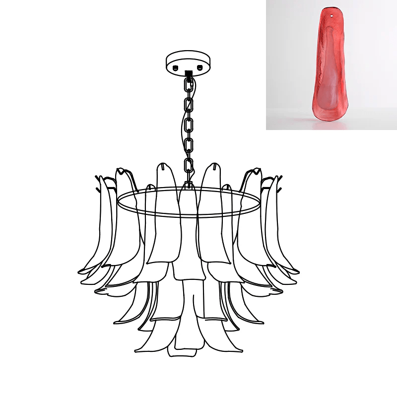 Glyra lampadario ambra Fioritura