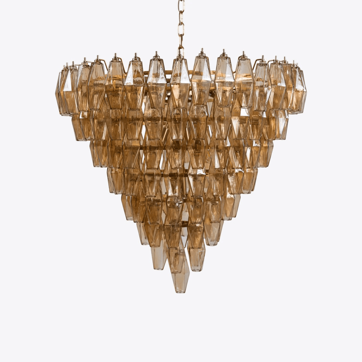 Eirenora lampadario vetro Rosa Multifaccettato a Strati vintage