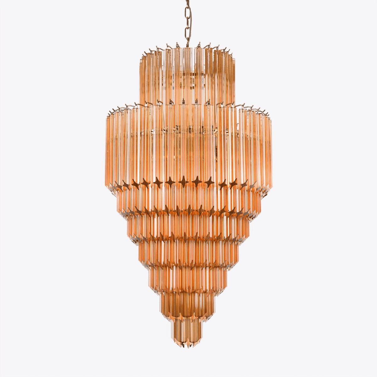 Liororelle lampadario ambra Diamante vetro Stratificato Retro
