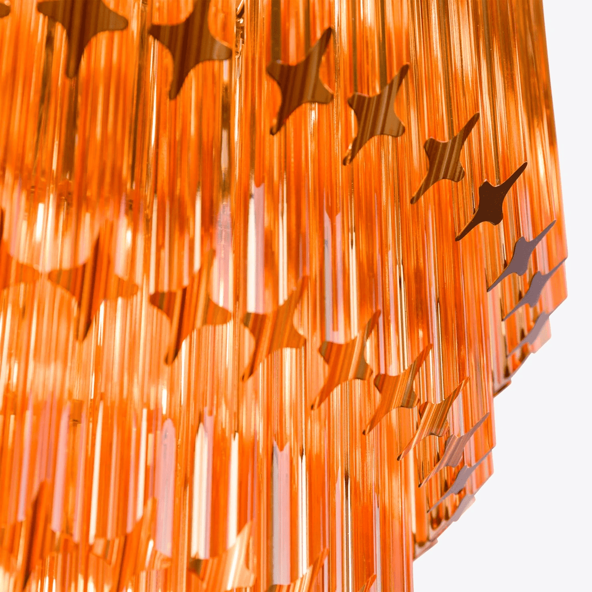 Liororelle lampadario ambra Diamante vetro Stratificato Retro