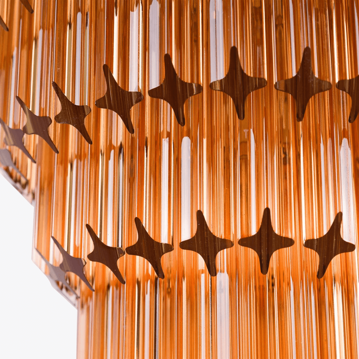 Liororelle lampadario ambra Diamante vetro Stratificato Retro