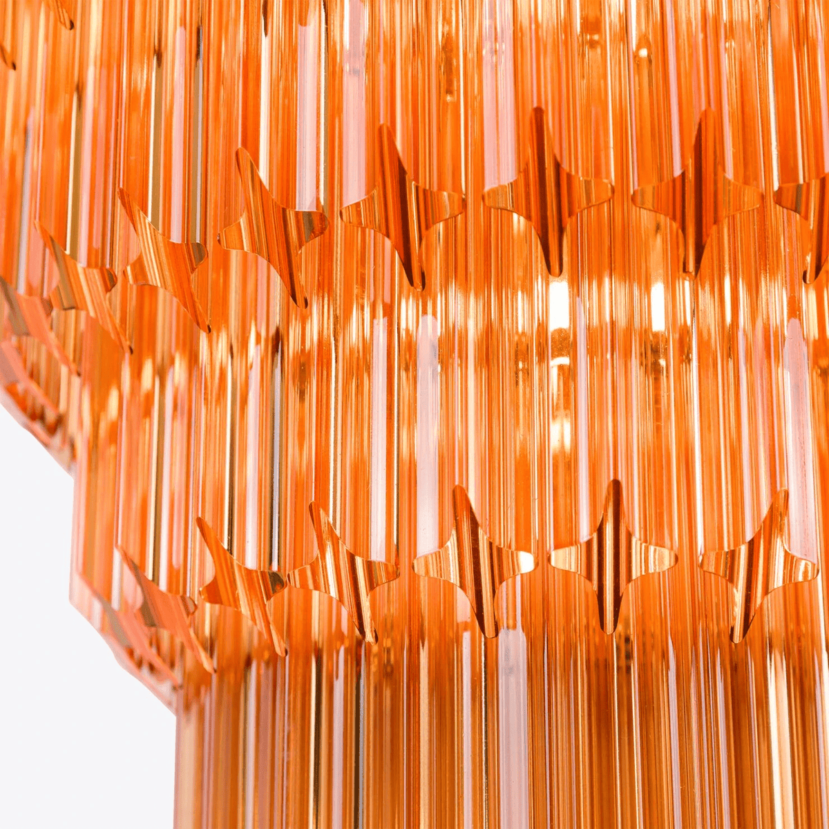 Liororelle lampadario ambra Diamante vetro Stratificato Retro