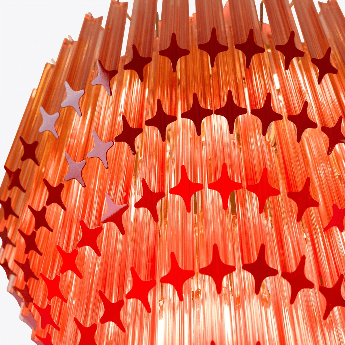 Liororelle lampadario ambra Diamante vetro Stratificato Retro