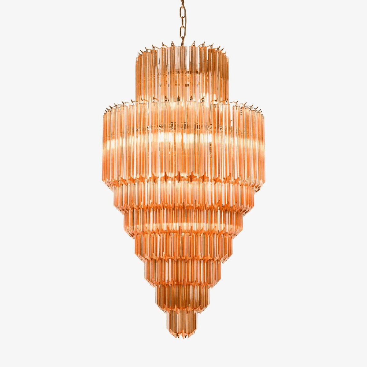 Liororelle lampadario ambra Diamante vetro Stratificato Retro