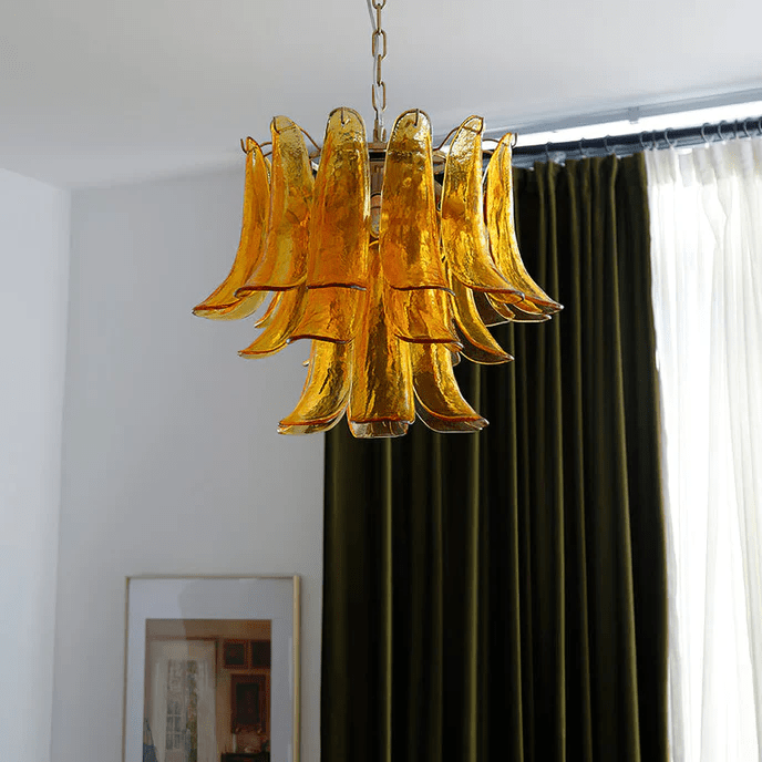 Glyra lampadario ambra Fioritura