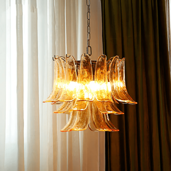 Glyra lampadario ambra Fioritura