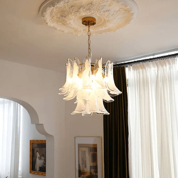 Glyra lampadario ambra Fioritura