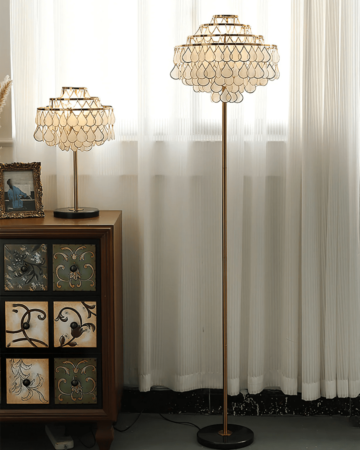 Emily lampada da terra Luxury Shell