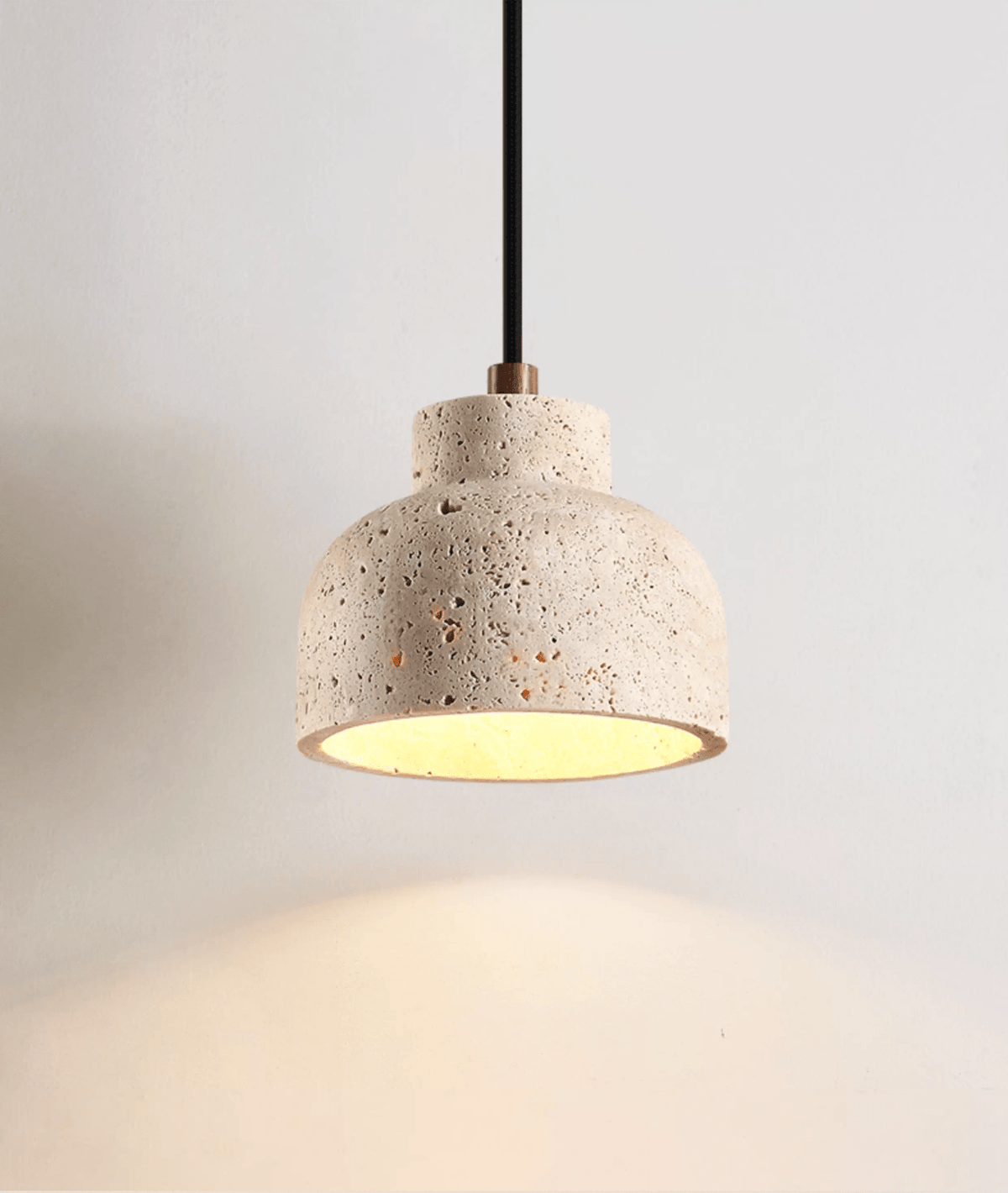 Noraneria lampada a sospensione in travertino Giallo