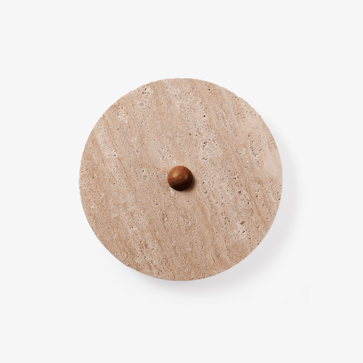 Valisine Round travertino Disk lampada da parete
