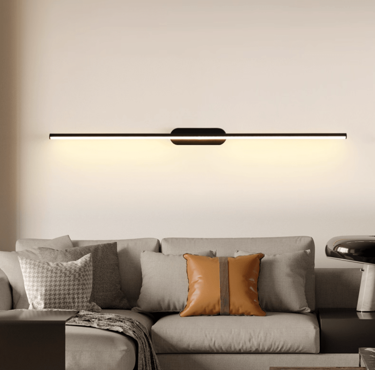 Qirma nero lampada da parete lineare Sottile minimalista