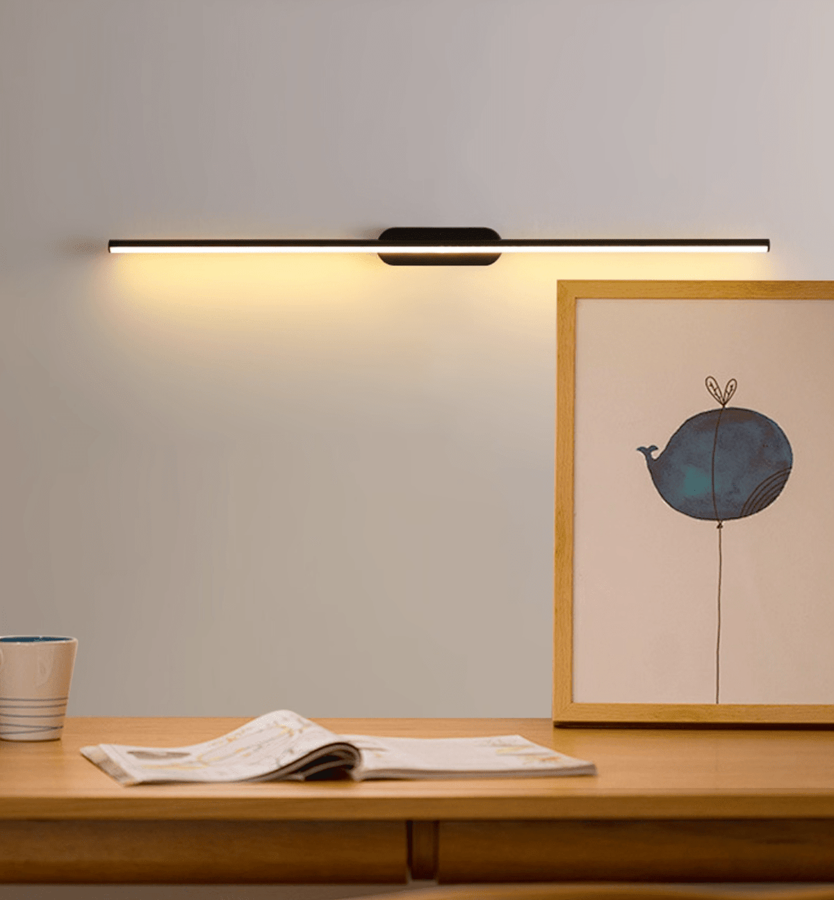 Qirma nero lampada da parete lineare Sottile minimalista
