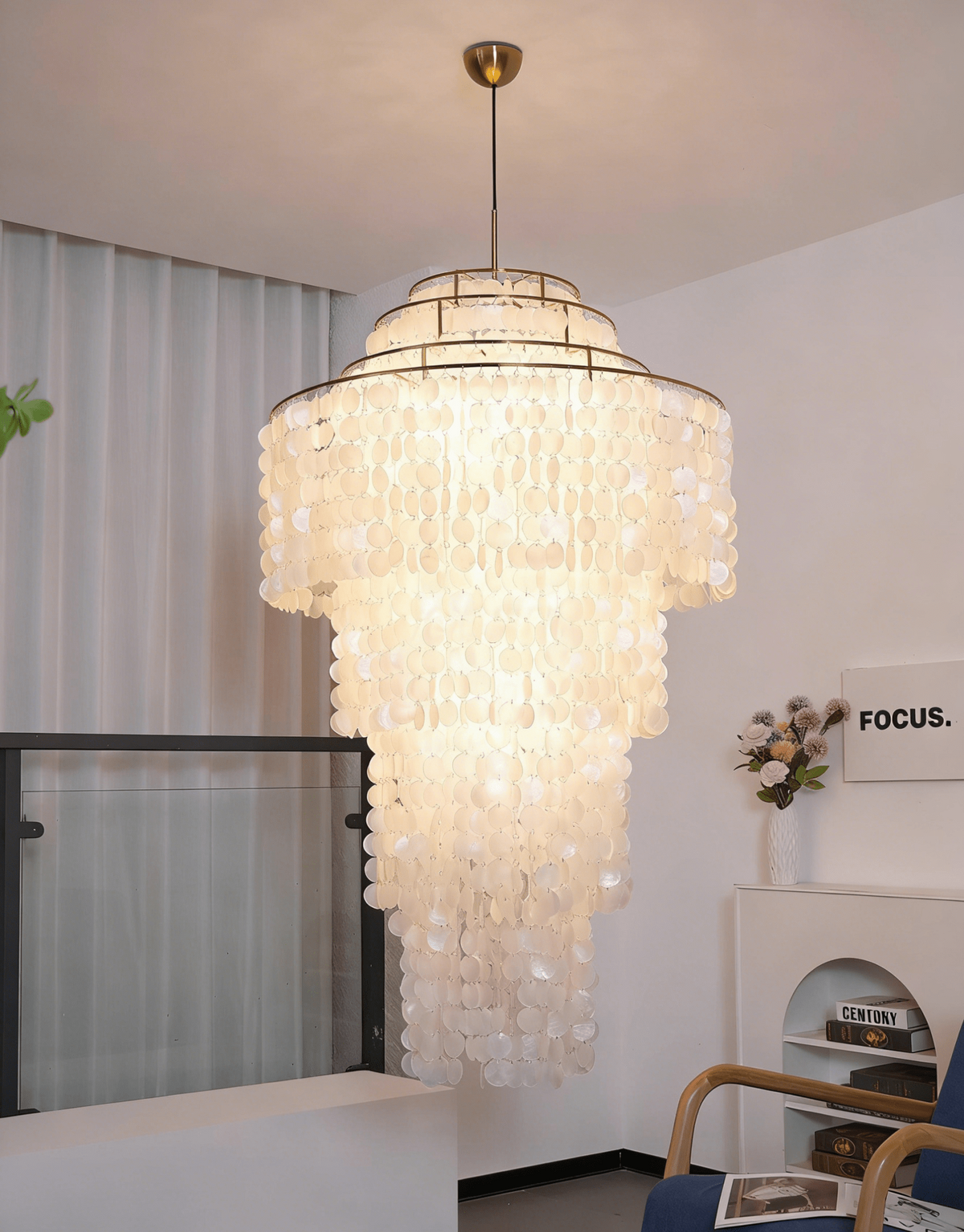 Eloryra lampadario a Cascata Guscio