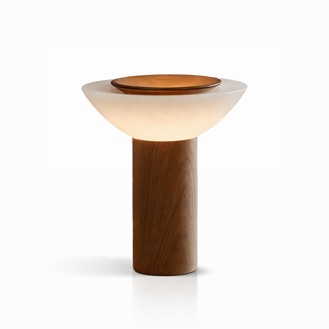 Rinenine lampada da tavolo in legno di noce