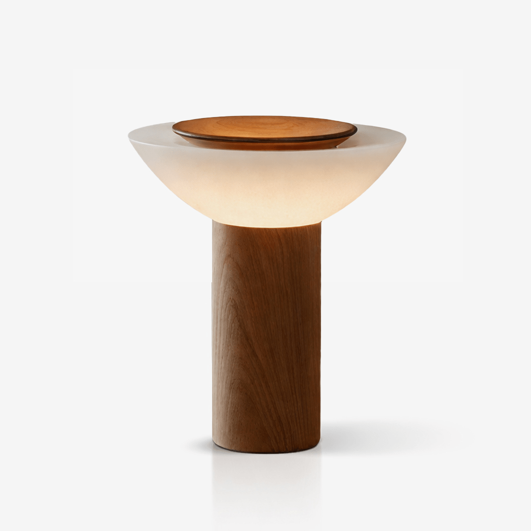 Rinenine lampada da tavolo in legno di noce