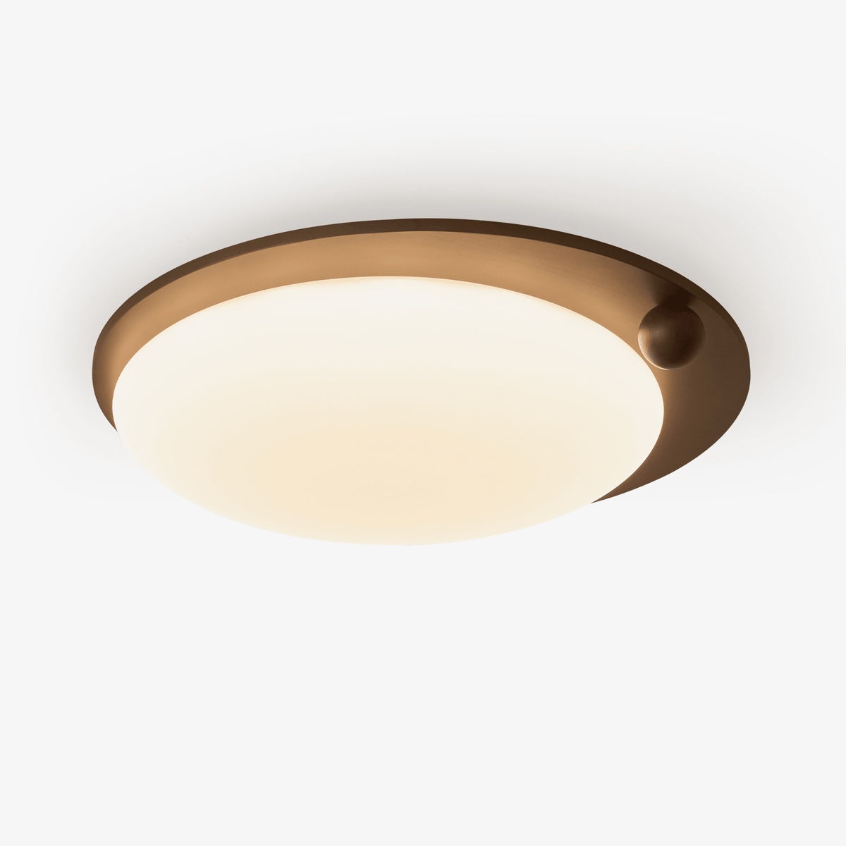Lampada da soffitto con cornice in legno di noce